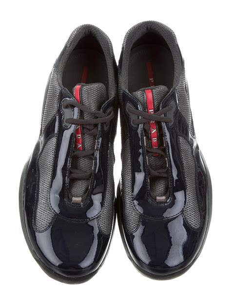 prada patent leather sneakers men.